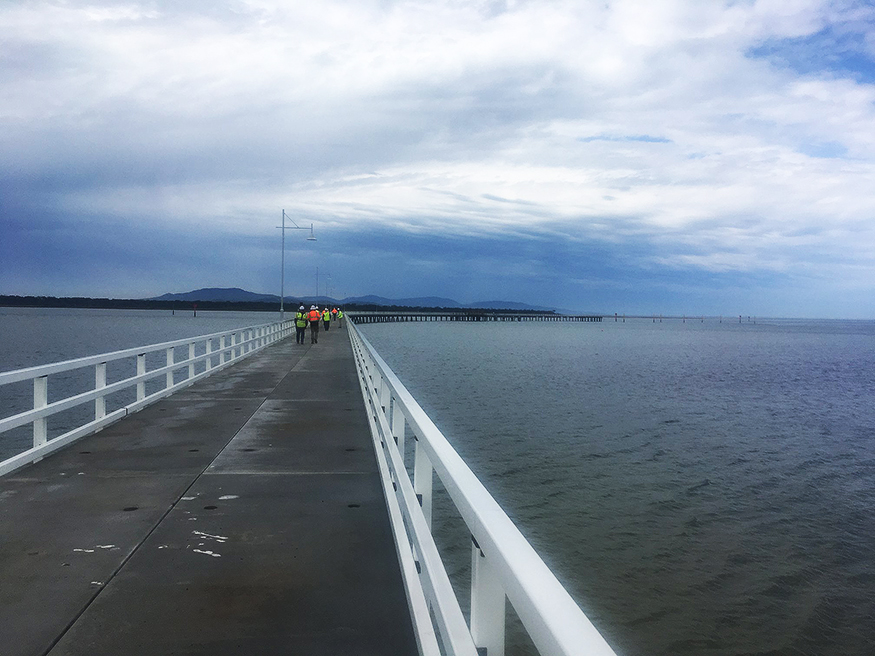 Engineers site visit to Port Welshpool long jetty