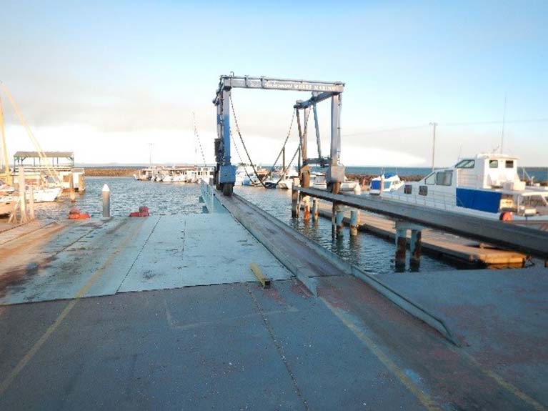 Hervey bay 300t travel lift AW Maritime