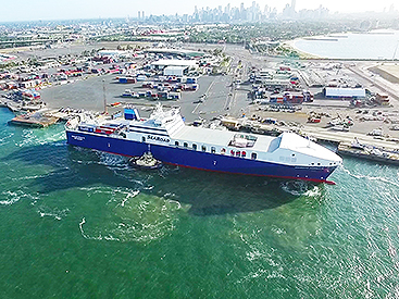 Searoad Ferries vessel at Webb Dock