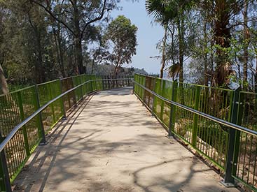Path leading to Narrabeen pedestrian bridge