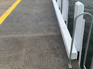 BMYS Jetty with FRP mesh deck